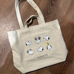 Peanuts Snoopy Canvas Tote - Beige